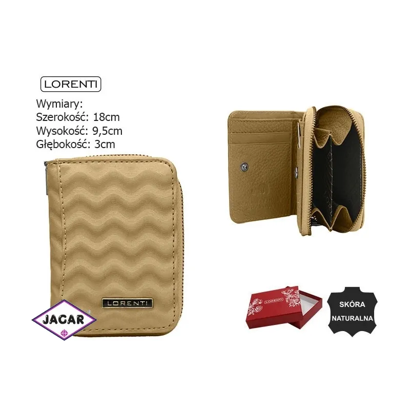 Portfel damski skórzany 5157-WAV Gold P2492 Portfel damski skórzany 5157-WAV Gold P2492