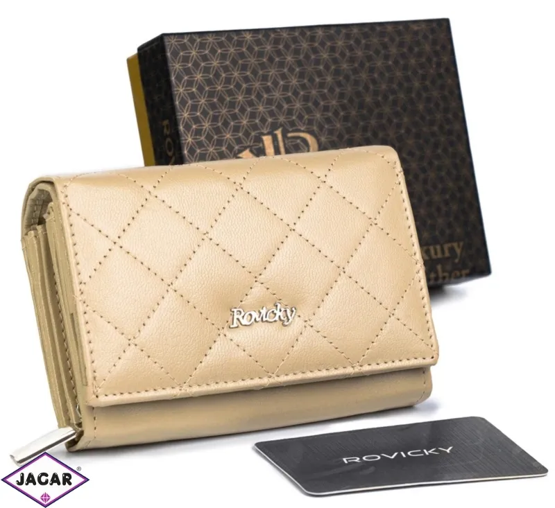 Portfel damski skórzany R-Rd-02-GCL Beige P2496 Portfel damski skórzany R-Rd-02-GCL Beige P2496
