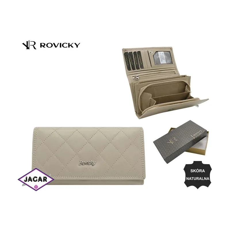 Portfel damski skórzany R-RD-07-GCL Beige P2499 Portfel damski skórzany R-RD-07-GCL Beige P2499