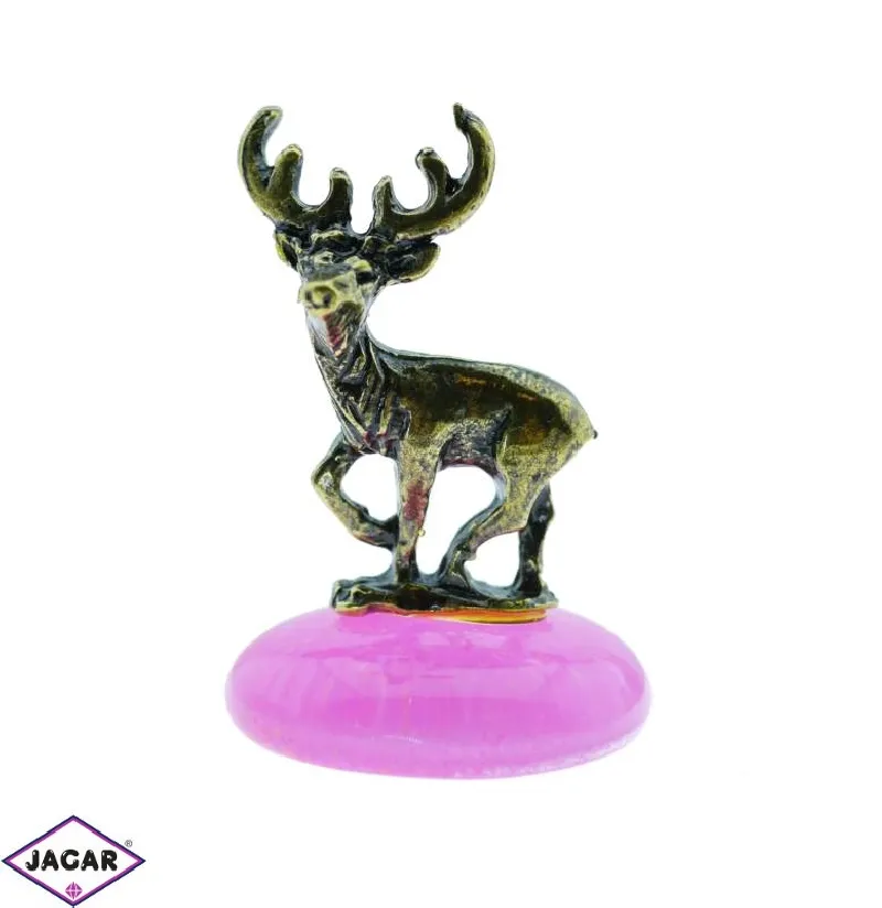 Figurka metalowa - jeleń na kamyku - FR141 Figurka metalowa - jeleń na kamyku - FR141