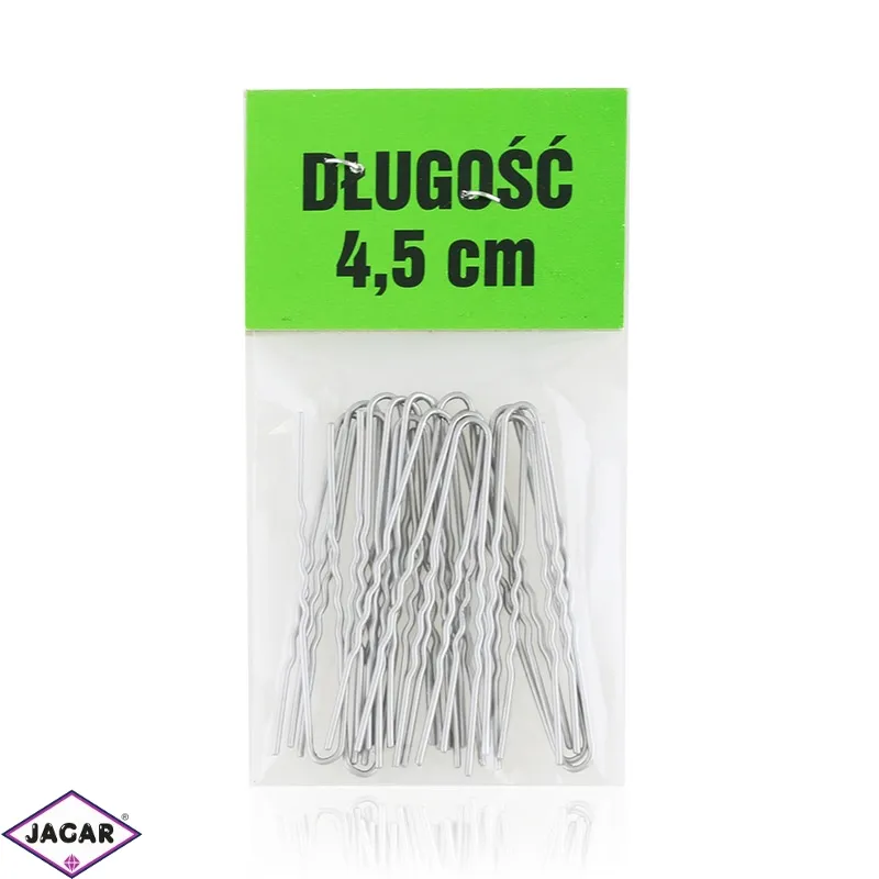 Szpilki do włosów srebrne 4,5cm 200szt/op WS200 Szpilki do włosów srebrne 4,5cm 200szt/op WS200