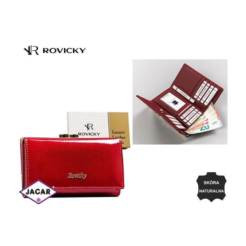 Portfel damski skórzany RH-23-1-SAF Red P2502 Portfel damski skórzany RH-23-1-SAF Red P2502