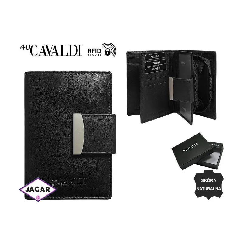 Portfel damski skórzany RD-04-GCL Black P2520