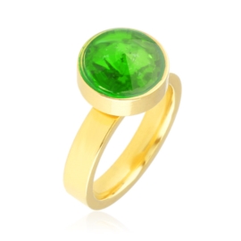 Pierścionek stalowy zielony Xuping PP5548
