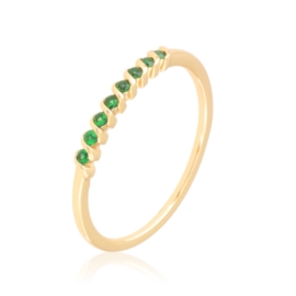 Pierścionek z kryształkami green Xuping PP5624