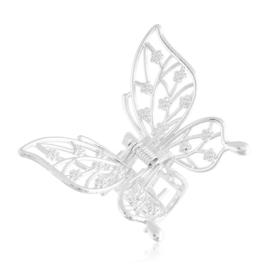 Klamry motylki srebrne 6,5cm 6szt/op SZ777