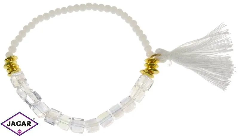 Bransoletka - biała - BRA1295 Bransoletka - biała - BRA1295