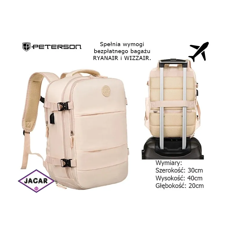 Plecak podróżny PTN-23026-Beige PL517