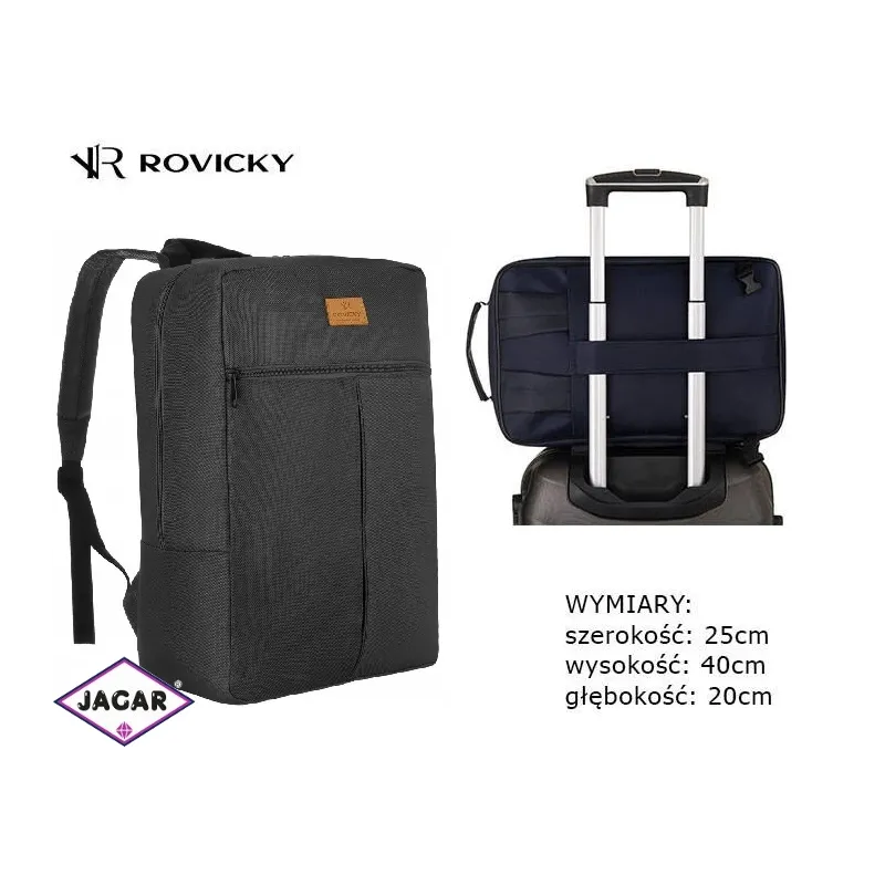 Plecak z poliestru ROVICKY R-BP01 Gray PL526