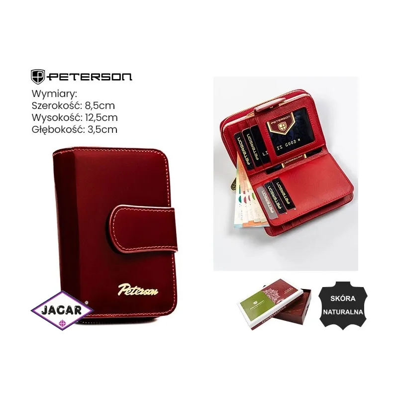 Portfel skórzany damski PTN BC-425214 Red P2530 Portfel skórzany damski PTN BC-425214 Red P2530