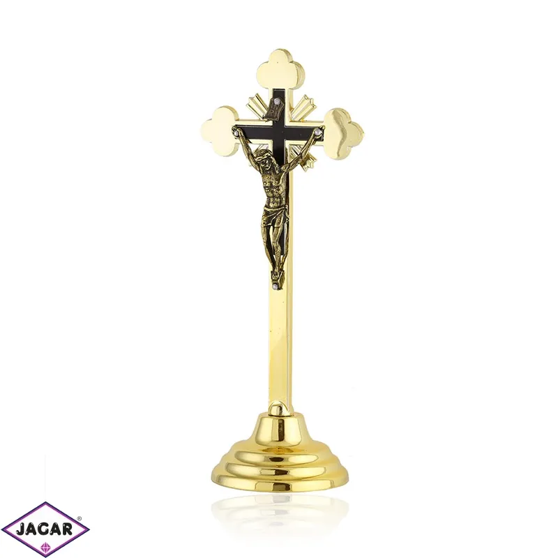 Krzyż metalowy złoty - wys. 19cm - KR31 Krzyż metalowy złoty - wys. 19cm - KR31