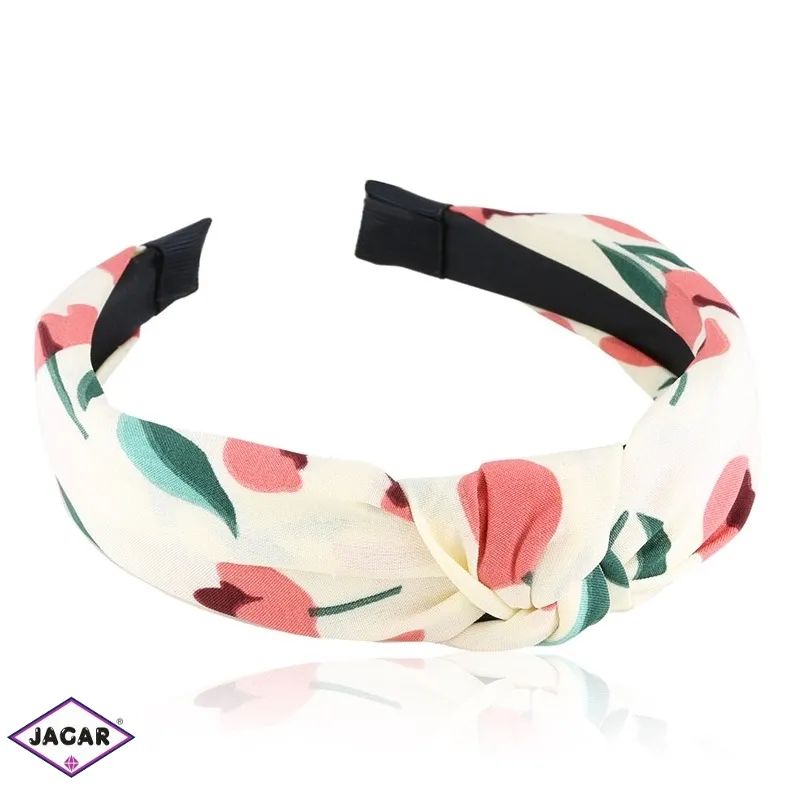 Opaska w kwiaty z supłem OPS2584 Opaska w kwiaty z supłem OPS2584