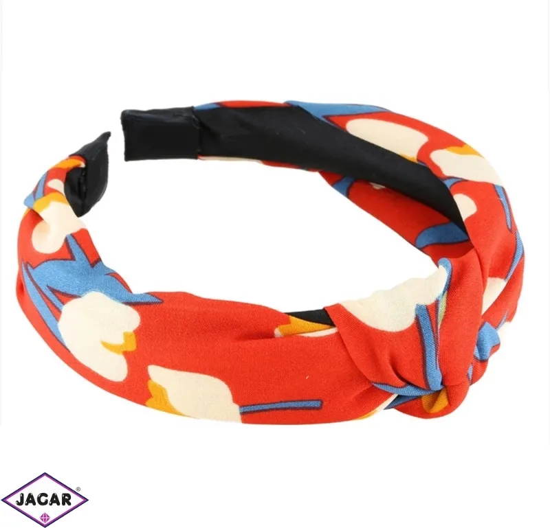 Opaska w kwiaty z supłem OPS2585 Opaska w kwiaty z supłem OPS2585