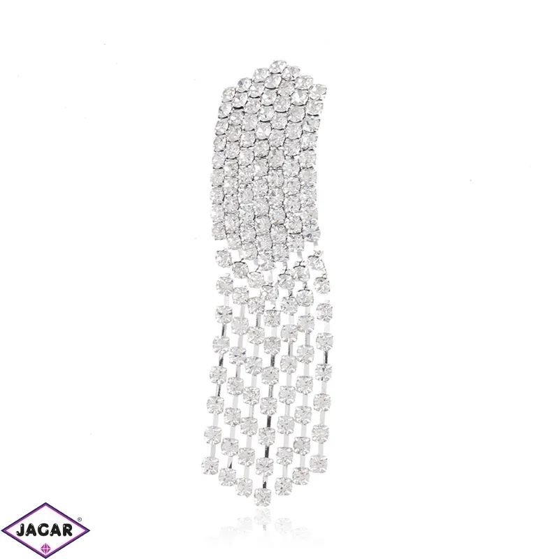 Broszka - wiszące cyrkonie - 8cm - BR450 Broszka - wiszące cyrkonie - 8cm - BR450