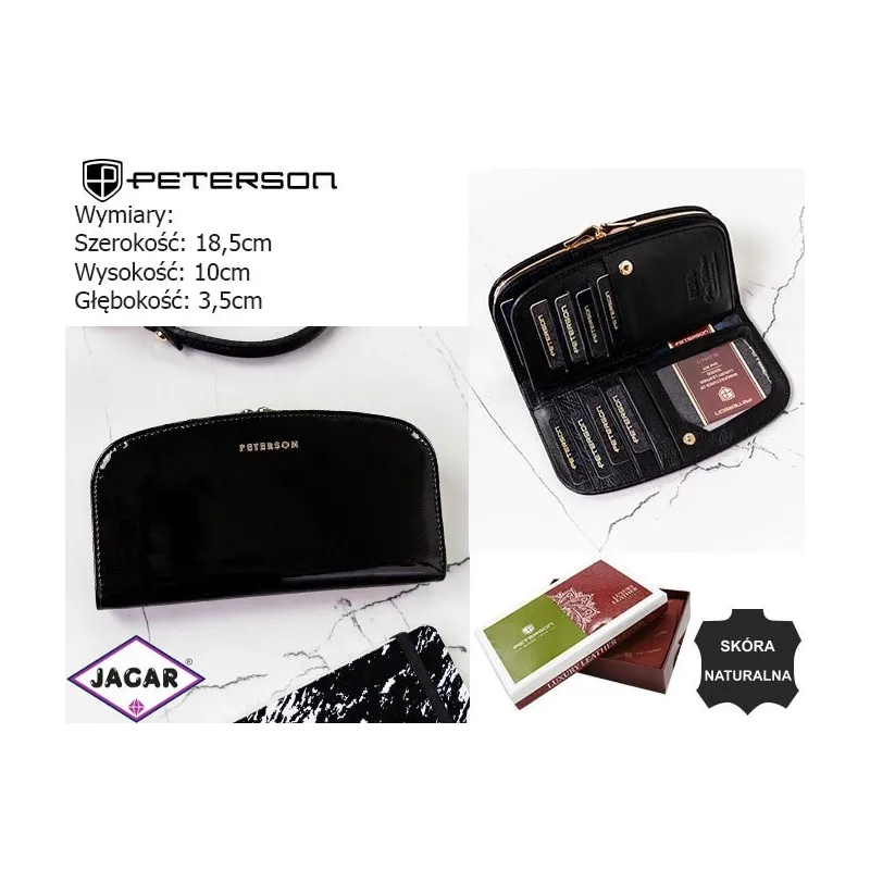 Portfel damski skórzany PTN 42123-SH Black P2542 Portfel damski skórzany PTN 42123-SH Black P2542