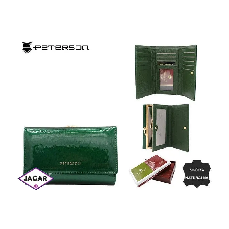 Portfel damski skórzany PTN 42108-SH Green P2548 Portfel damski skórzany PTN 42108-SH Green P2548