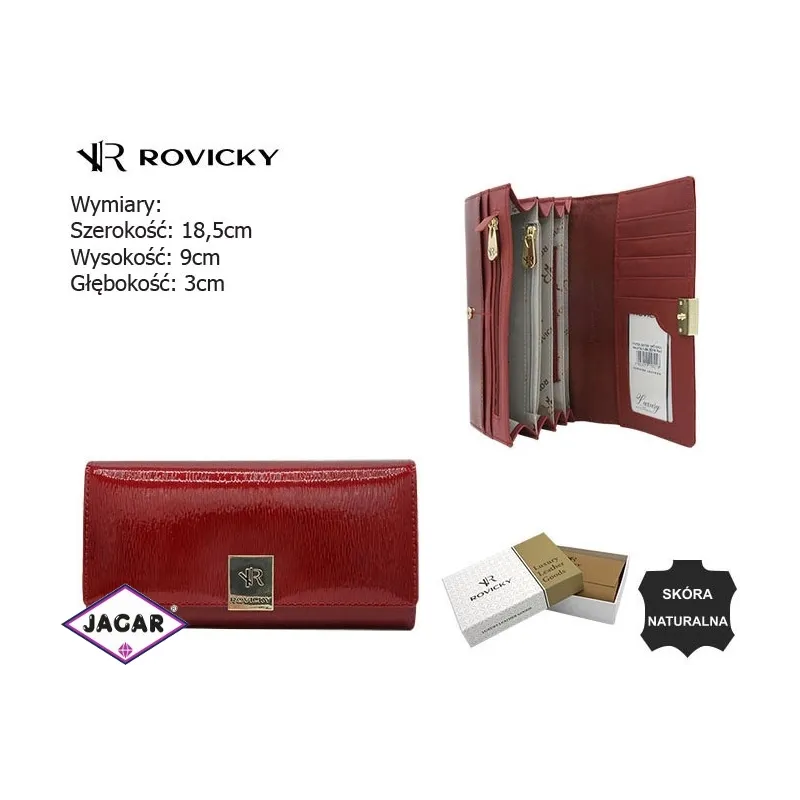 Portfel damski skórzany RH-27A-1-SH Red P2552 Portfel damski skórzany RH-27A-1-SH Red P2552