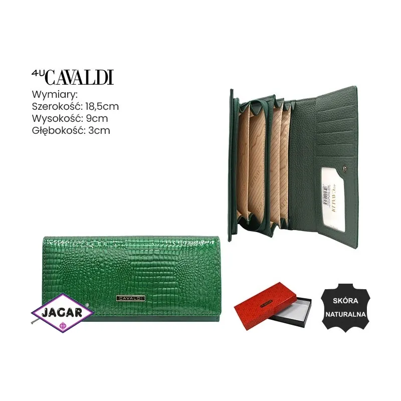 Portfel damski skóra+PU PN20 Green P2556 Portfel damski skóra+PU PN20 Green P2556