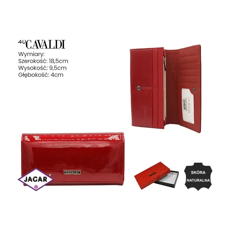 Portfel damski skóra+PU PN24-FO SH Red P2557 Portfel damski skóra+PU PN24-FO SH Red P2557