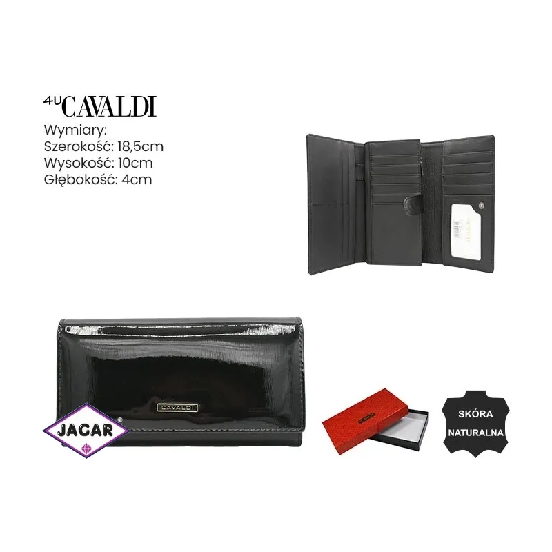 Portfel damski skóra+PU PN26 SH Black P2558 Portfel damski skóra+PU PN26 SH Black P2558