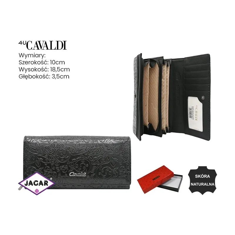 Portfel damski skóra+PU PX20 ESY Black P2560 Portfel damski skóra+PU PX20 ESY Black P2560