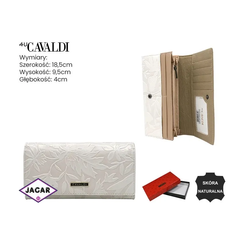 Portfel damski skóra+PU PX24-FO DSF Beige P2563 Portfel damski skóra+PU PX24-FO DSF Beige P2563