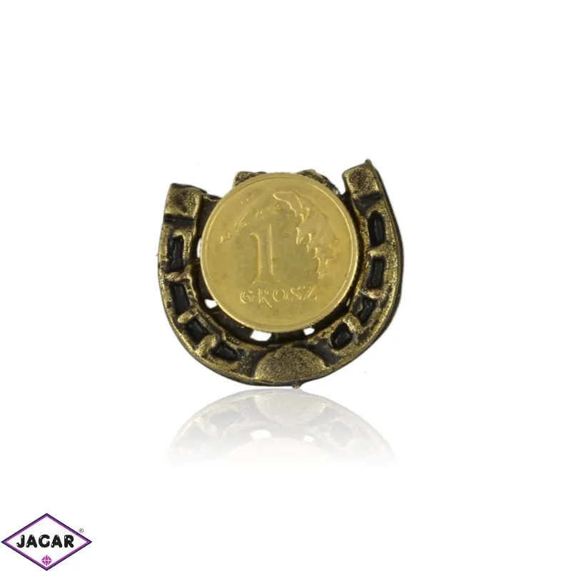 Figurka metalowa - podkowa z monetą 10szt FR283 Figurka metalowa - podkowa z monetą 10szt FR283