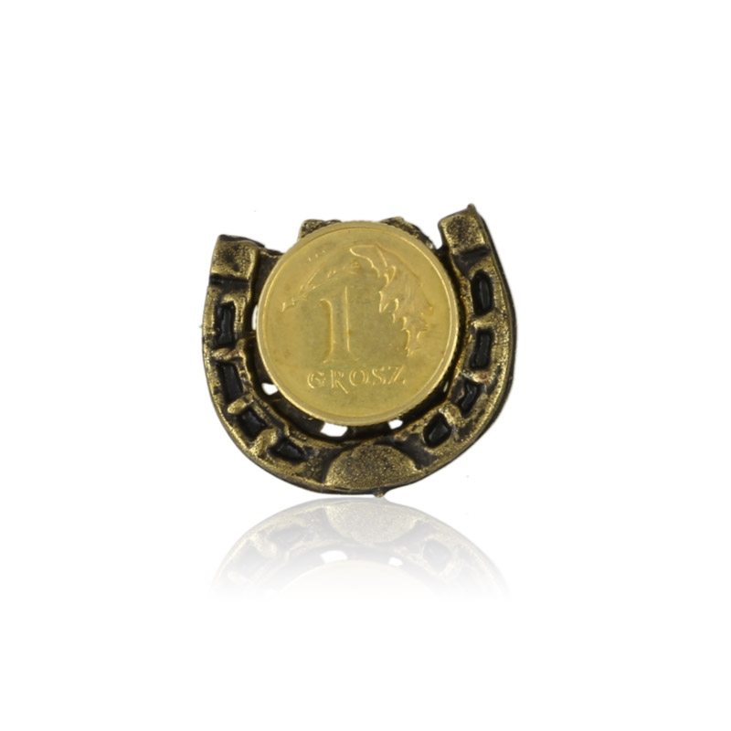 Figurka metalowa - podkowa z monetą 10szt FR283 Figurka metalowa - podkowa z monetą 10szt FR283