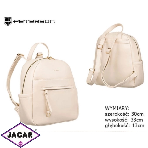 Plecak damski PU PTN T39013 Beige - PL464