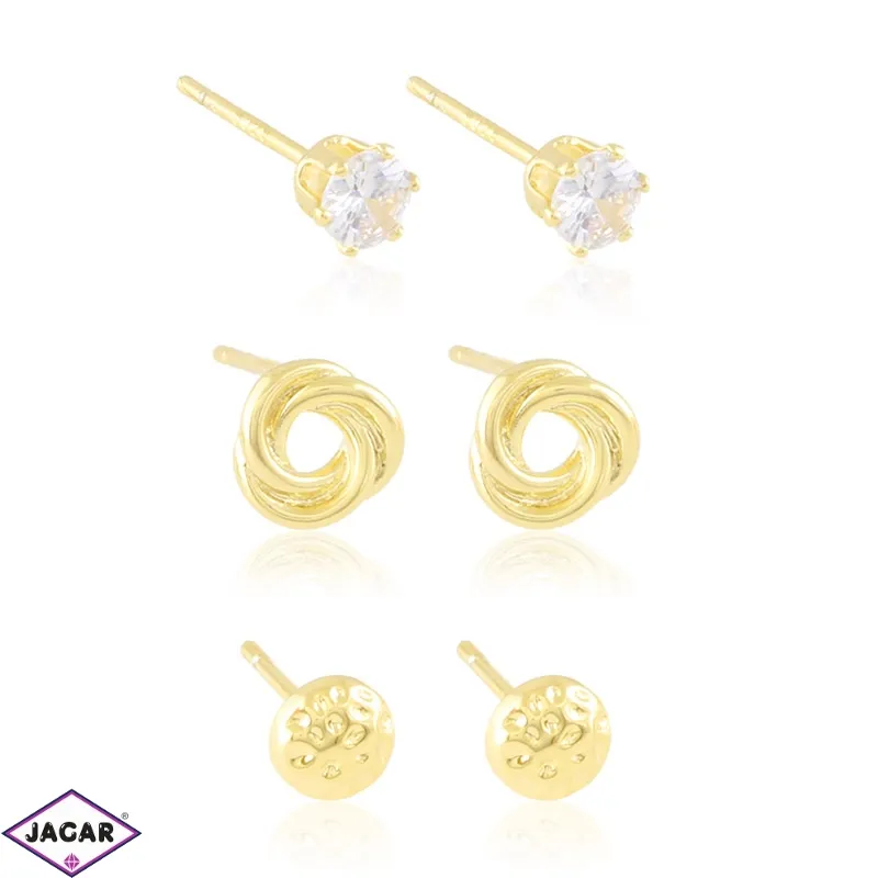 Kolczyki sztyfty 14k 3pary/op EAP43365 Kolczyki sztyfty 14k 3pary/op EAP43365