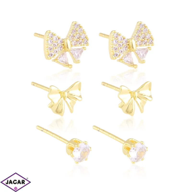 Kolczyki sztyfty 14k 3pary/op EAP43368 Kolczyki sztyfty 14k 3pary/op EAP43368