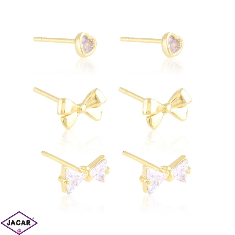 Kolczyki sztyfty 14k 3pary/op EAP43369 Kolczyki sztyfty 14k 3pary/op EAP43369