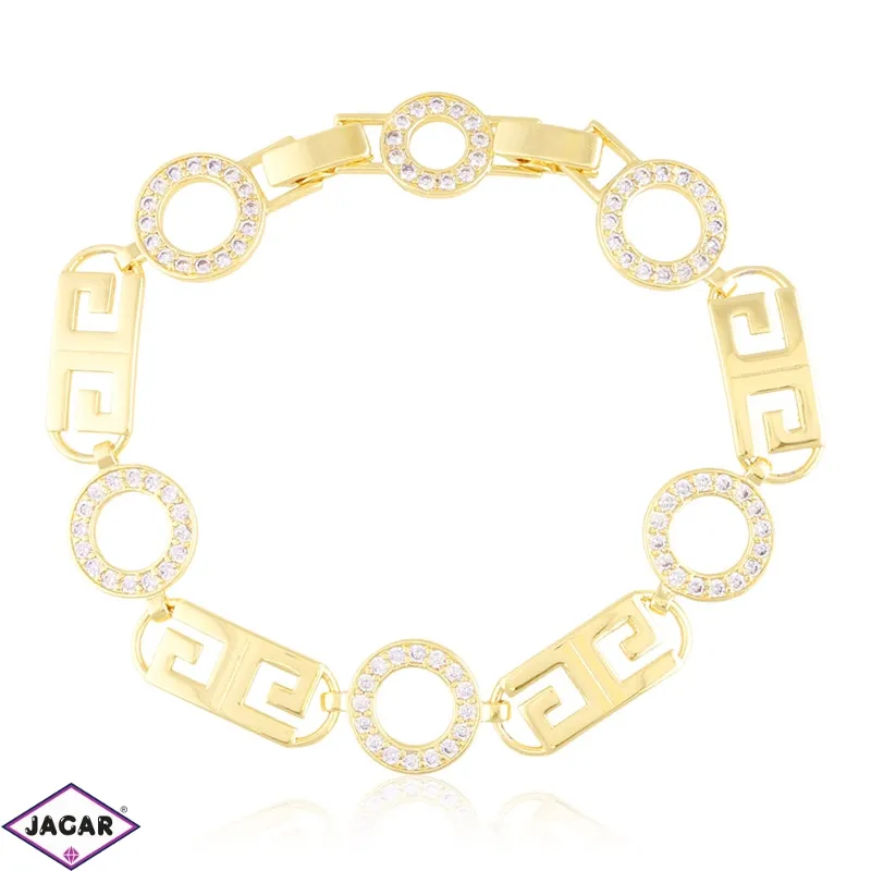 Bransoletka stal z kryształkami 14k Milan BP22061 Bransoletka stal z kryształkami 14k Milan BP22061
