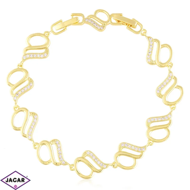 Bransoletka stal z kryształkami 14k Milan BP22062 Bransoletka stal z kryształkami 14k Milan BP22062