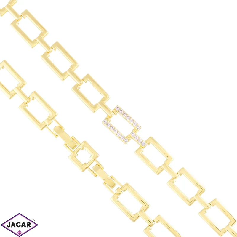 Bransoletka stal z kryształkami 14k Milan BP22064