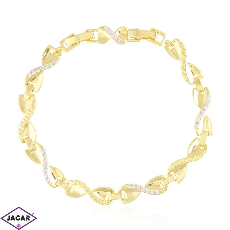 Bransoletka stal z kryształkami 14k Milan BP22065 Bransoletka stal z kryształkami 14k Milan BP22065
