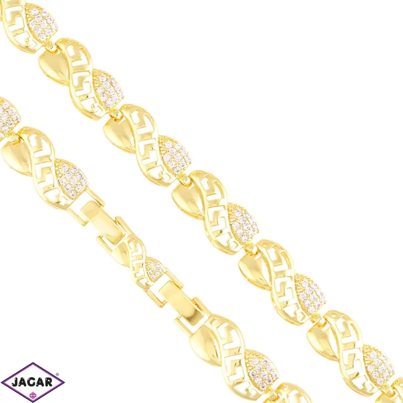 Bransoletka stal z kryształkami 14k Milan BP22066 Bransoletka stal z kryształkami 14k Milan BP22066