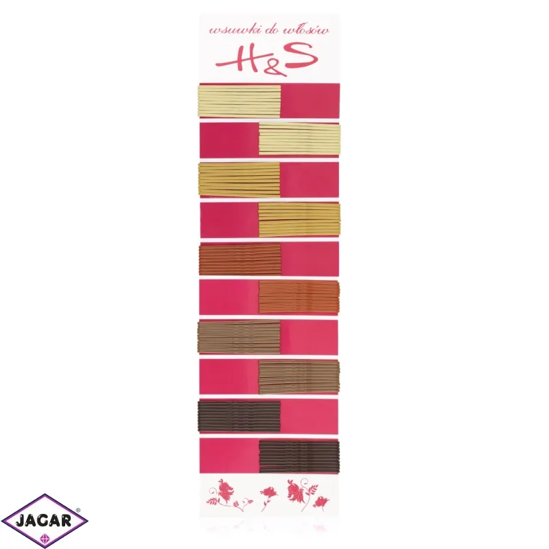 Wsuwki do włosów mix brąz krótkie 4cm WS97 Wsuwki do włosów mix brąz krótkie 4cm WS97