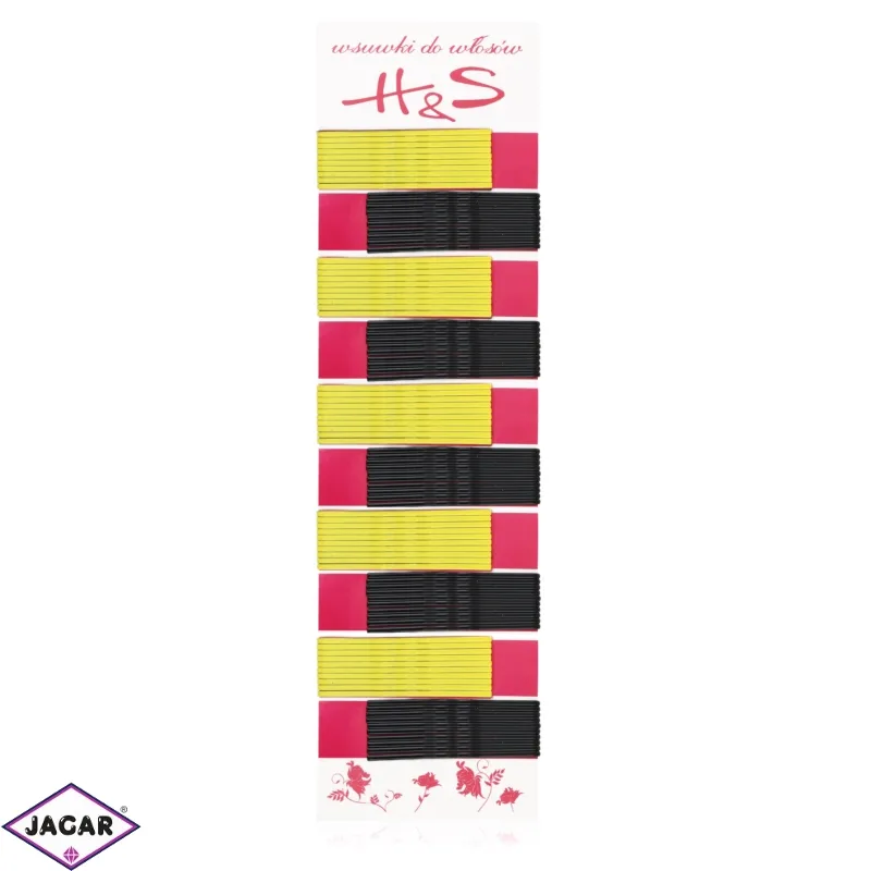 Wsuwki do włosów zółto-czarne długie 6cm WS116 Wsuwki do włosów zółto-czarne długie 6cm WS116