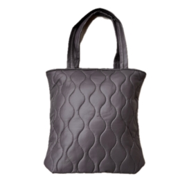 Torba damska shopper pikowana szara TD1228