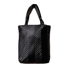 Torba damska shopper pikowana czarna TD1230