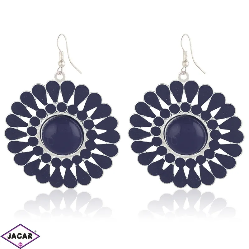 Kolczyki blaszki etniczne - navy - EA2367 Kolczyki blaszki etniczne - navy - EA2367