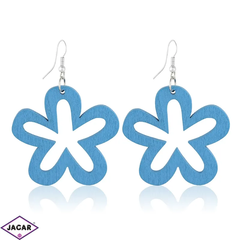 Kolczyki drewniane - kwiatki 7cm - EA2371 Kolczyki drewniane - kwiatki 7cm - EA2371