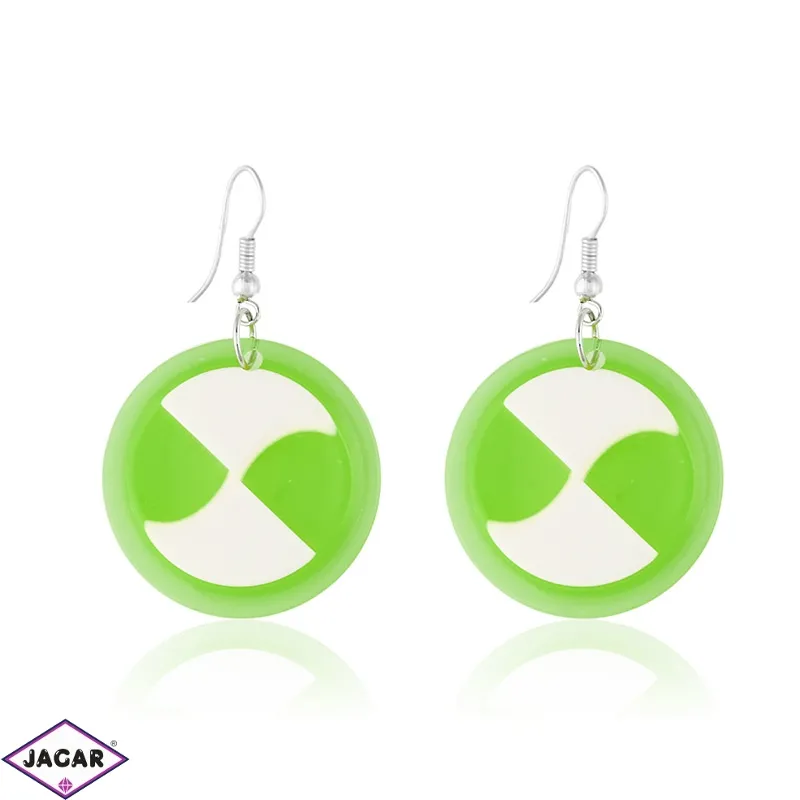 Kolczyki plastikowe - lollipop - green EA2382 Kolczyki plastikowe - lollipop - green EA2382