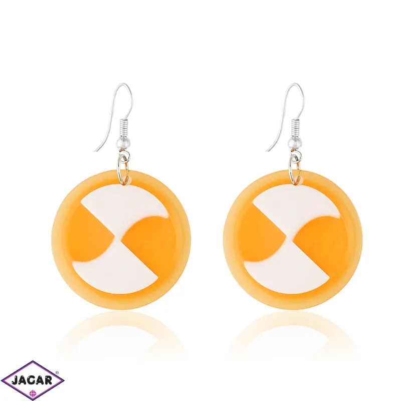 Kolczyki plastikowe - lollipop - orange EA2383 Kolczyki plastikowe - lollipop - orange EA2383