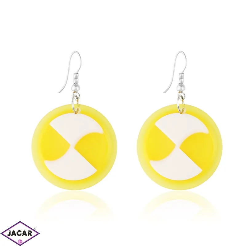 Kolczyki plastikowe - lollipop - yellow EA2384