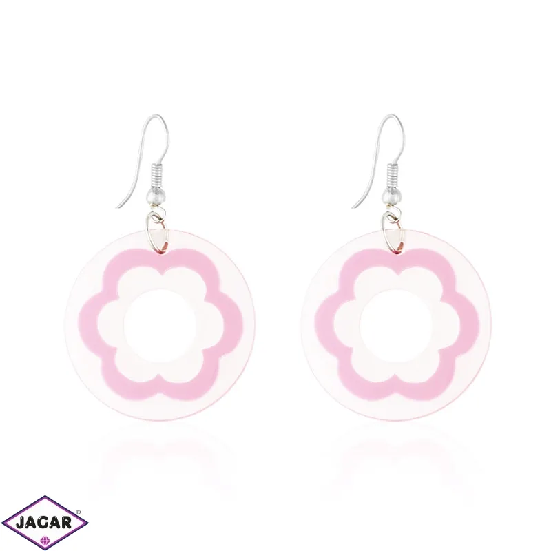 Kolczyki plastikowe - flower - light pink EA2386 Kolczyki plastikowe - flower - light pink EA2386