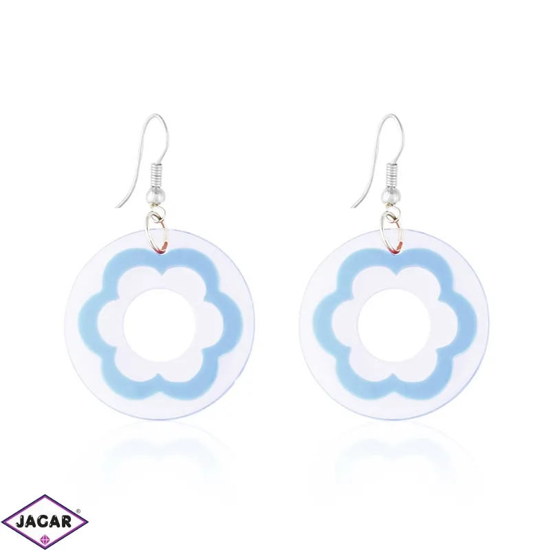 Kolczyki plastikowe - flower - baby blue EA2387 Kolczyki plastikowe - flower - baby blue EA2387