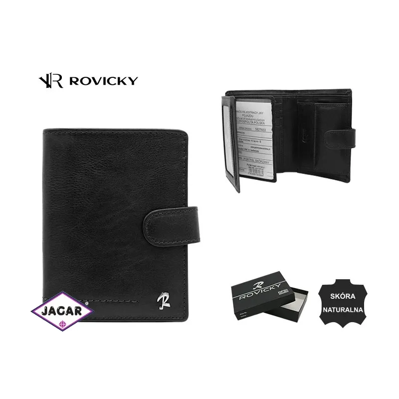 Portfel męski skórzany N890L-CMC Black P2582