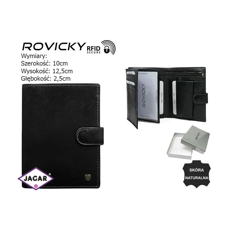 Portfel męski skórzany D1072L-RVT Black P2588 Portfel męski skórzany D1072L-RVT Black P2588
